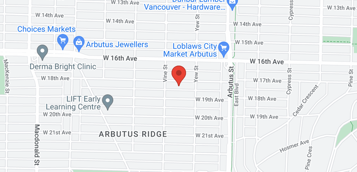 map of 2256 W 18TH AVENUE